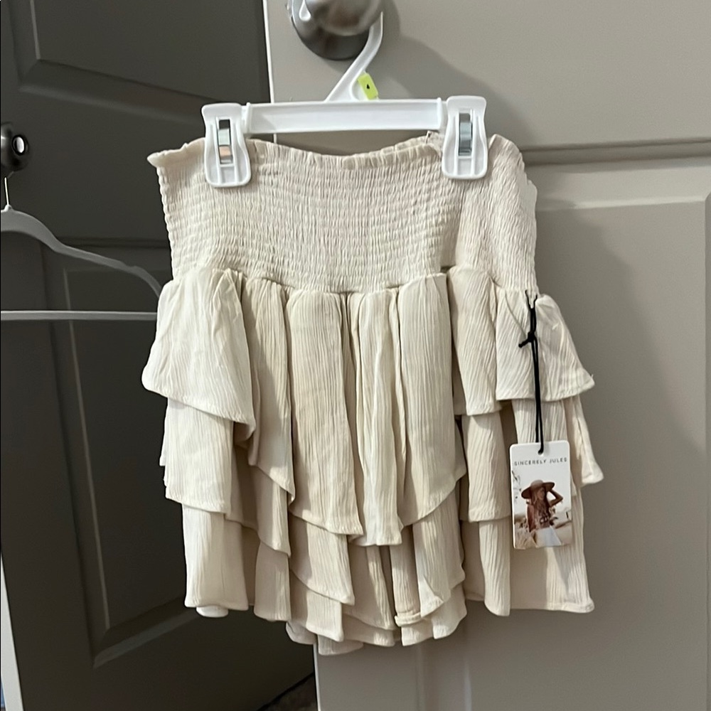 Beige Ruffled Skirt